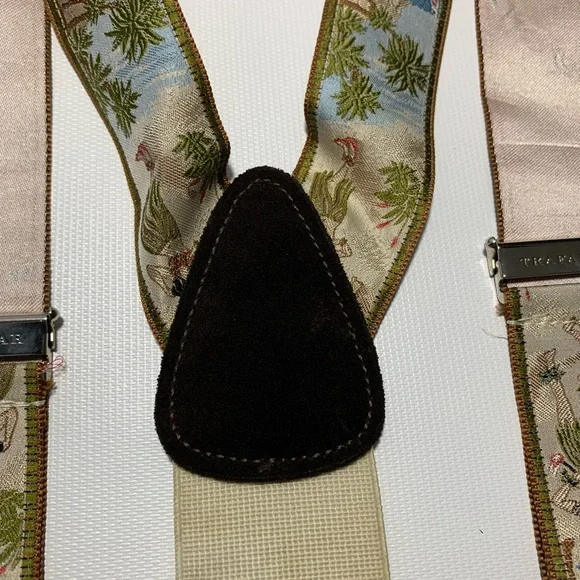 Trafalgar limited edition Hawaiian dancers print suspenders silk leather… - Picture 7 of 12